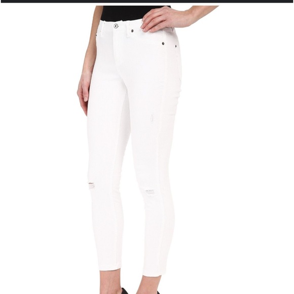 Express jeans ankle legging MIA.MID RISE white size 6 28” inseam in EUC. - Picture 3 of 16